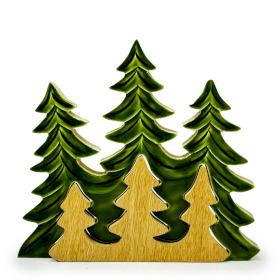 Decoração de Madeira 3D Três Árvores – 20x23 cm