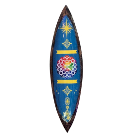 Porta-Incenso Esmaltado – Madeira de Manga - Mandala