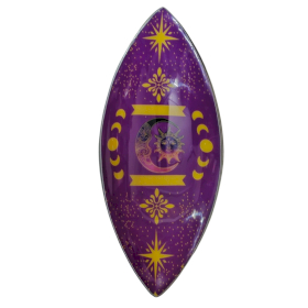 Porta-Incenso Esmaltado – Madeira de Manga - Sol & Fases da Lua