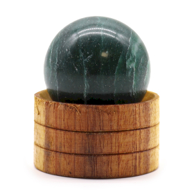 Esfera de Cristal de Pedra Natural com Base  40mm - Jade Indiana