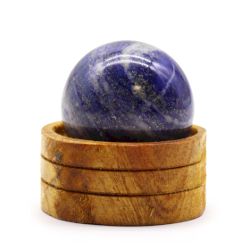 Esfera de Cristal de Pedra Natural com Base  50mm - Lápis-Lazúli Afegão
