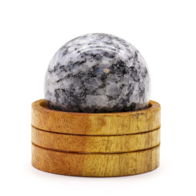 Esfera de Cristal de Pedra Natural com Base  50mm - Pedra da Lua Indiana