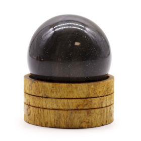 Esfera de Cristal de Pedra Natural com Base  50mm - Ágata Oceano