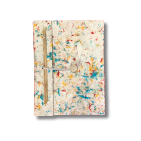 Caderno Médio Lokta Algodão de Cores Misturadas