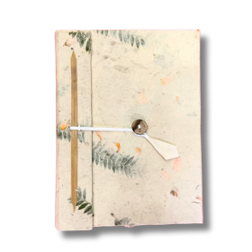 Caderno Grande Lokta Flores Misturadas