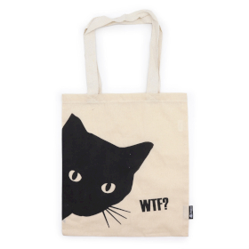 10x Sacos Tote Icónicos - Gato Preto - Natural 113g