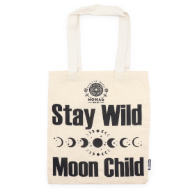 10x Sacos Tote Icónicos - Mantém-te Selvagem, Criança da Lua - Natural 113g