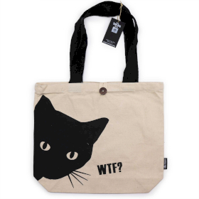 Saco Tote Icónico - Gato Preto - Natural 283g