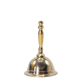 6x Sinos Pequenos de Latão para Altar - Flor da Vida