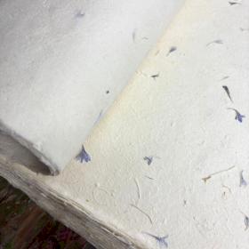 10x Papel Artesanal Lokta - Centáurea Azul