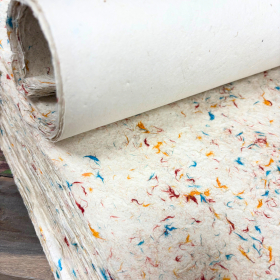10x Papel Artesanal Lokta - Cores de Algodão Mistas