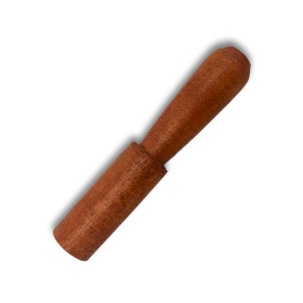 Bastão de Madeira - 13cm - Cabo Moldado - Sem couro