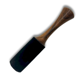 Bastão de Madeira - 18x3cm - Cabo Tubular Médio com Duplo Anel