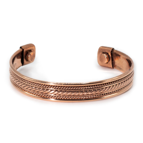 6x Pulseiras com Padrão em Faixa de Cobre com Ímanes (sortidas)