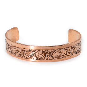 6x Pulseiras de Cobre com Frases de Afirmação Gravadas (sortidas)