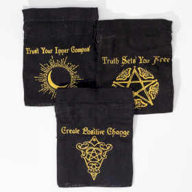 12x Sacos Esotéricos - Preto & Dourado (4 x 3 Designs)