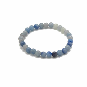 4x Pulseira da Manifestação em Pedra Preciosa - Ágata Azul - Independência