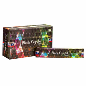 12x Incenso Satya Black Crystal Incense - 15g
