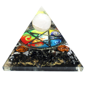 Pirâmide de Orgonite - Pentágono Meia-Noite - 70mm
