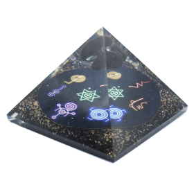 Pirâmide de Orgonite - Reiki Meia-Noite - 90mm