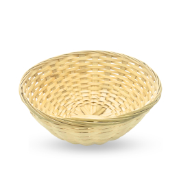 10x Cestos Redondos de Bambu - 23x8cm