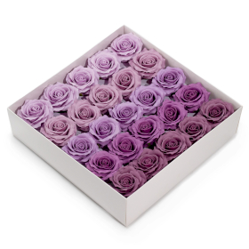 25x Flores de Sabão Artesanal – Rosa Romântica (5 Camadas) – Gradiente – Lavanda