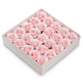 25x Flores de Sabão Artesanal – Rosa Decorativa (5 Camadas) – Borda em Seda – Rosa