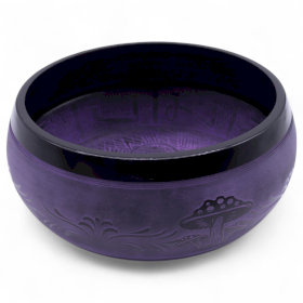 Taça Tibetana “Cogumelo” Extra Alta – 23x10,5 cm – Roxo Névoa