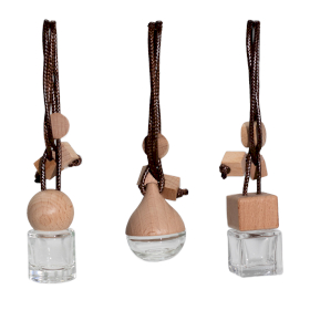 12x Difusor de Carro Suspenso - Transparente - 8 ml - (3 designs sortidos x 4)