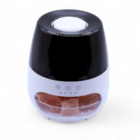 Difusor de Aromas em Pedra de Sal com Efeito Chama – Branco USB – Mudança de Cor e Temporizador