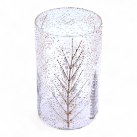 Vidro Floral Natural – Castiçal Vaso Alto – Pinho – (19x11cm)