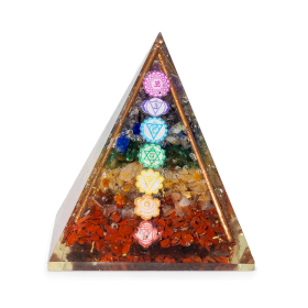 Pirâmides de Orgonite Médias - Barras de Cobre – Fragmentos dos 7 Chakras
