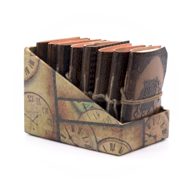 8x Cadernos de Couro Esotéricos Pequenos Sortidos (10x7cm) - Expositor