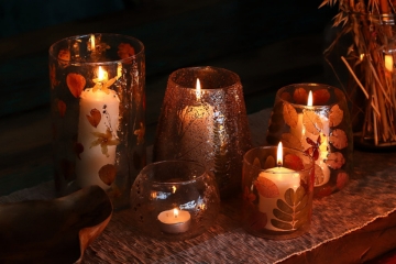 Revenda de Castiçais de Vidro Florais Naturais