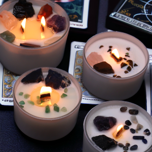 Fornecedor com velas de gemas 