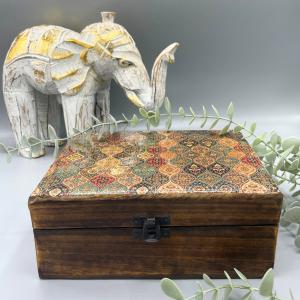Revenda as caixas de madeira com esmalte em cerâmica
