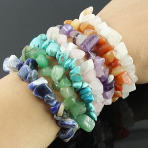 Pulseiras com Fragmentos de Gemas Naturais por atacado
