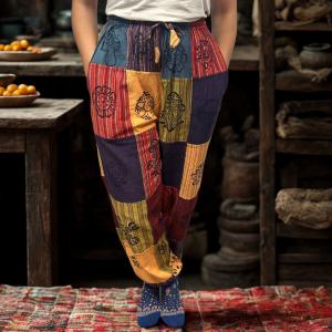 Venda por Atacado de Calças de Cogumelos Estilo Boho