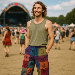 Venda por Atacado de Calças de Cogumelos Estilo Boho