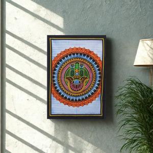 Arte tradicional em algodão com acabamento artesanal