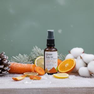Maiorista de Óleo Corporal Orgânico Cenoura e Laranja
