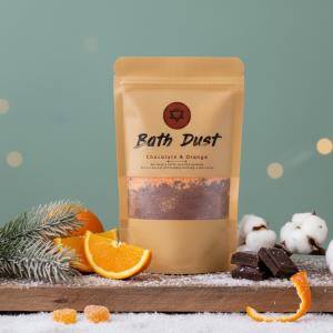 Distribuidor de Pó de Banho de Chocolate e Laranja 190g